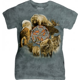 "Animal Spirit Circle" Damen T-Shirt figurbetont, in S, letztes Ex.