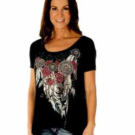 "Feathers & Conchos" Damen T-Shirt 