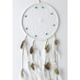 NEU in weiss - Edelstein Traumfänger 15 cm
