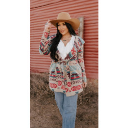 Boho Montana Weste mit Kapuze