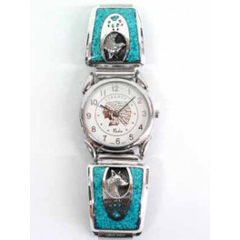 Damen Chip Inlay Uhr "Wolf"