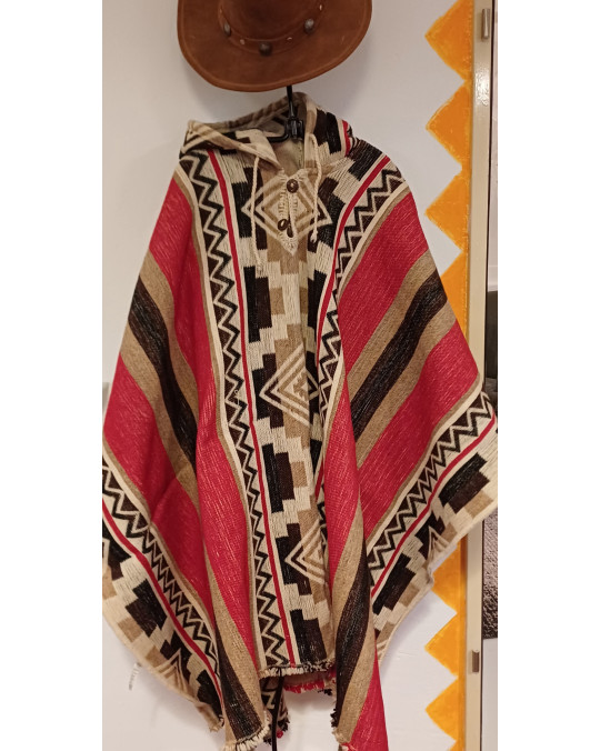 Poncho aus Ecuador "The Andes" 100 % Wolle