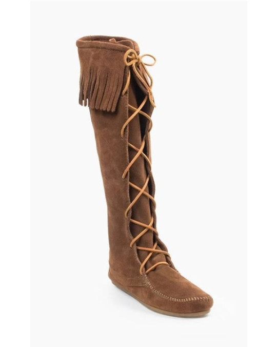 Fransenstiefel geschnürt, Restposten vergünstigt
