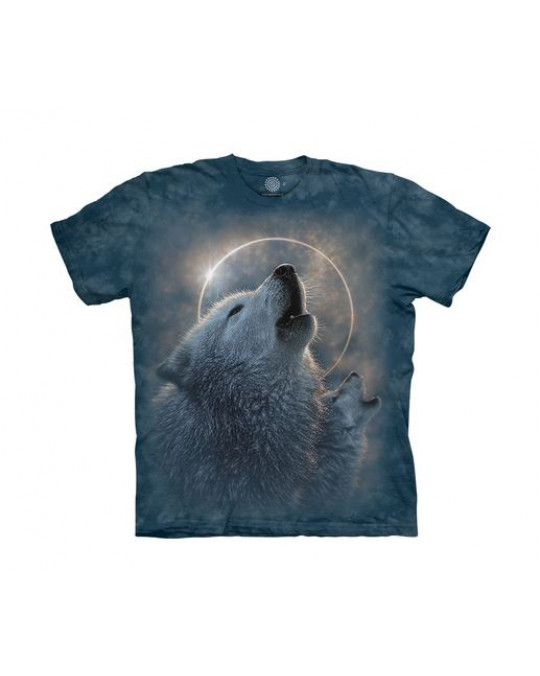 "Wolf Eclipse" T-Shirt für Kinder in S