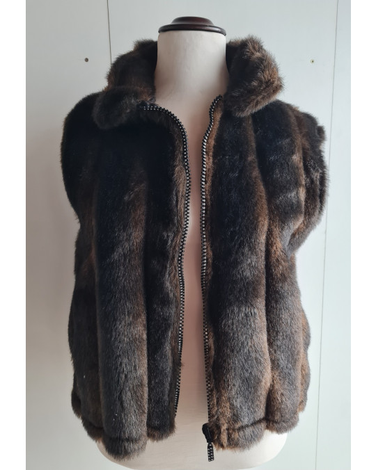 Faux Fur Weste  für Damen "Mink" Nerzoptik