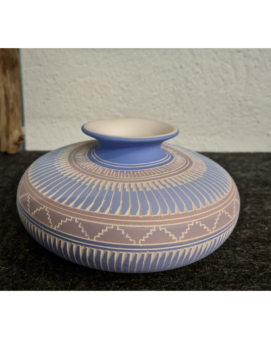 Flache Navajo Töpferei "Etched Pottery"