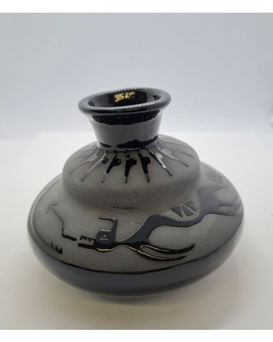 San Juan Pueblo kleine Töpferei "Black Pottery" 