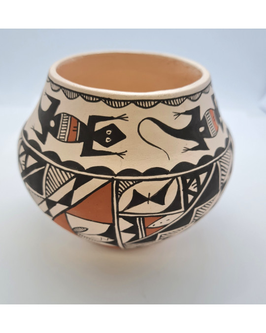 Acoma Pueblo Töpferei Eidechse/Lizard Vase 