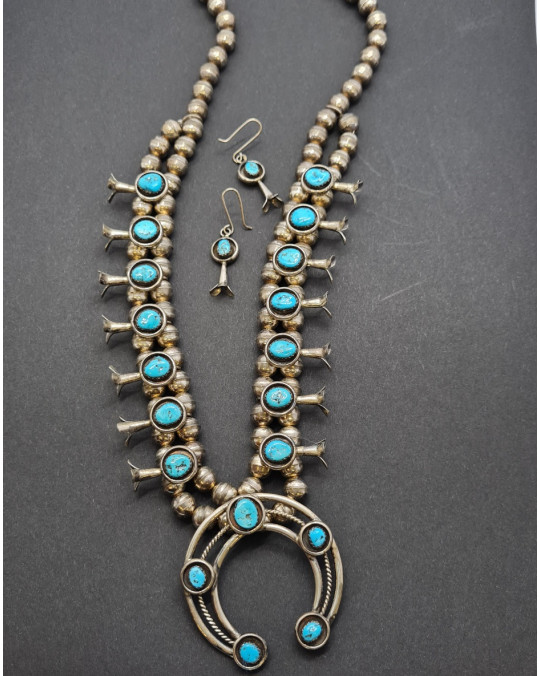 Originale Squash Blossom Kette der Navajo