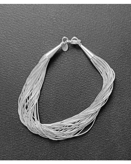 Liquid Silver Armband mit 30 Strängen