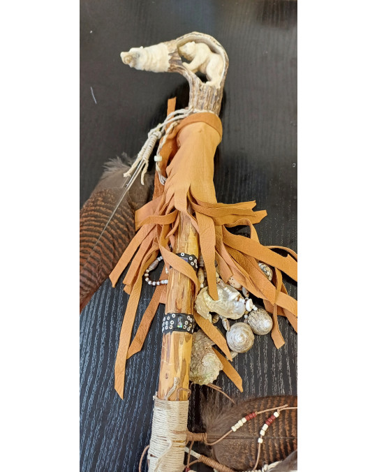 Zeremonialstab, Dance-Stick "Bärenmedizin" der Chumash
