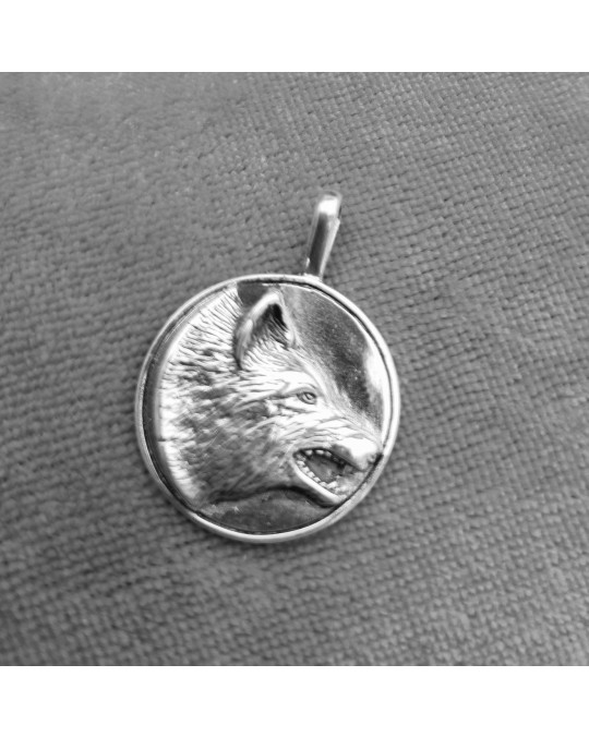 Silberanhänger -  Wolf  - Wolfamulett