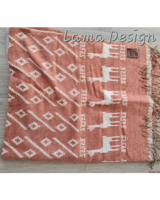 Original Ecuador Decke "Inca" Wollmischung-Lama Design
