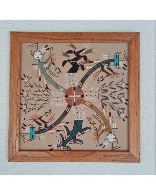 Sandbild der Navajo Yei Bi Chi 4 Directions 