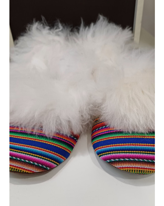 Südamerika Slippers mit kuscheligem Innenfutter, Gr. 42