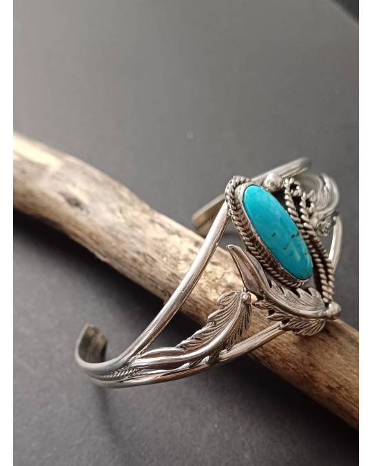 Armreif mit länglichem Türkis, Navajo