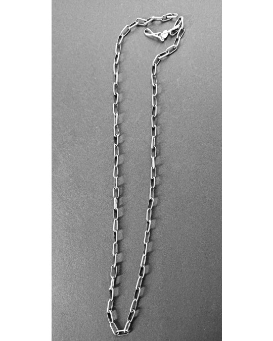 Lange Silber Gliederkette - mit grossen Gliedern, auf alt gemacht