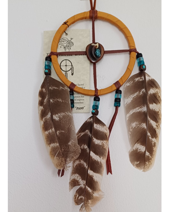 Medizinrad der Cherokee, hellbraunes Leder mit Kralle