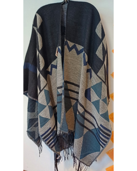 Poncho "Black and Blue" 