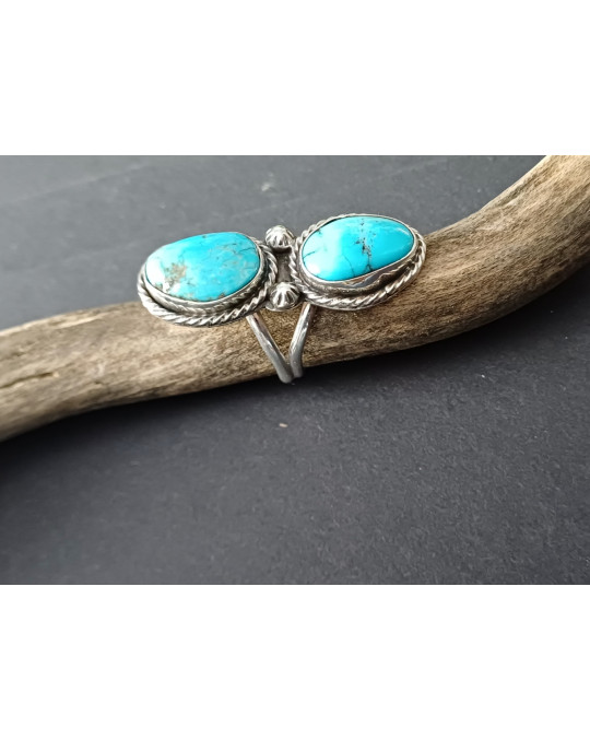 Türkis Ring der Navajo in Grösse 8.5
