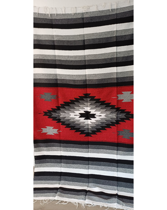 Gewobene, original mexikanische Decke -rot