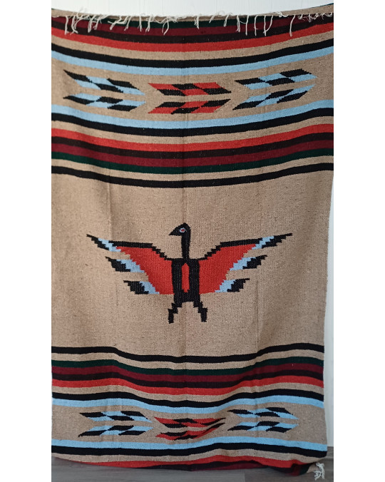 Gewobene, original mexikanische Decke/Wandteppich "Thunderbird"