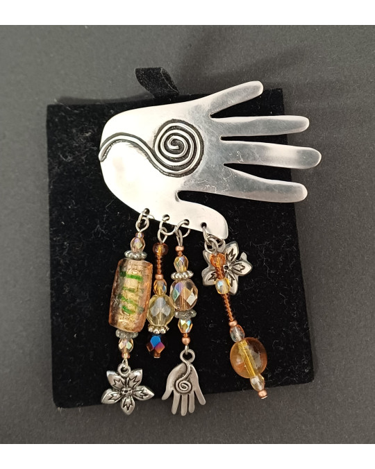 Hand Symbol Brosche der Ojibway aus Kanada