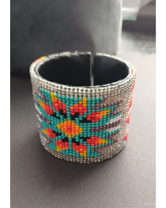 Glasperlenarmreif aus Guatemala Navajo Sunburst Motiv