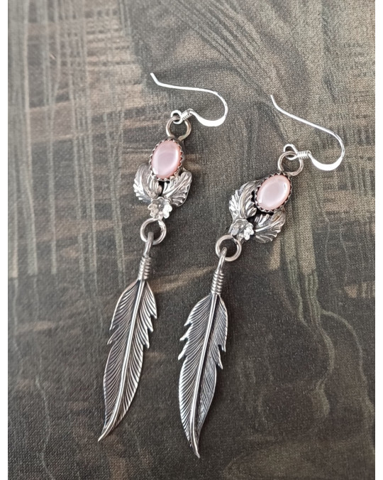 Lange, edle Perlmut Ohrhänger