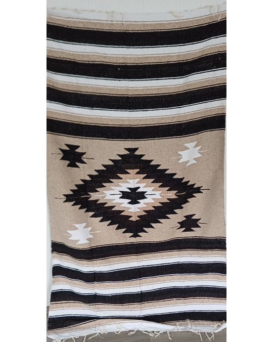 Gewobene, original mexikanische Decke-beige