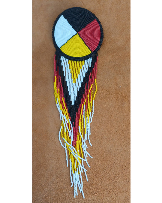 Haarspange Beadwork "4 Directions" der Mohikaner