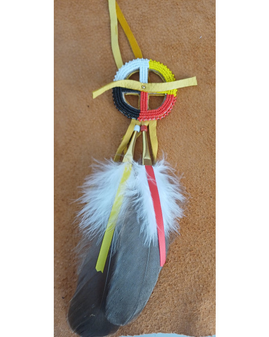 Haarschmuck Beadwork "4 Directions" der Mohikaner