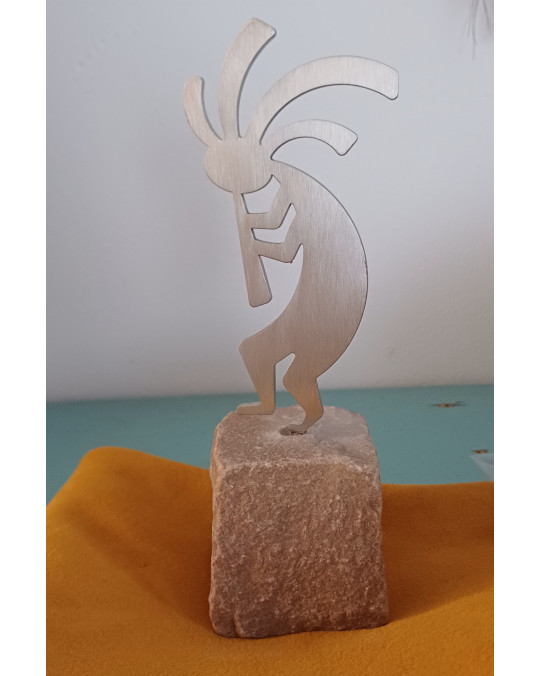 Edelstahl Kokopelli Statue/Briefbeschwerer