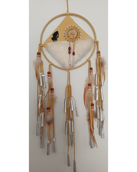 "Spirit Chimes" klingendes Schild mit Fell