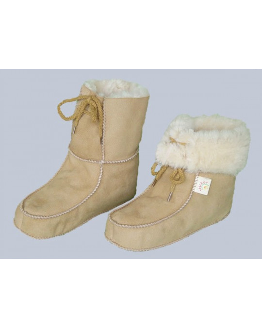 Sheepskin (Lammfell) Moccasin Hausschuh für Damen und Herren "Cheminee"