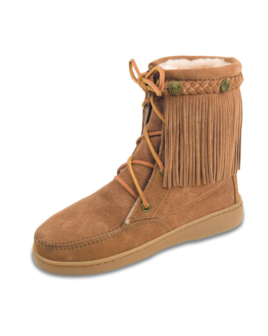 Winter Sheepskin (Lammfell) Fransenstiefelette "Tramper" Gr. 37