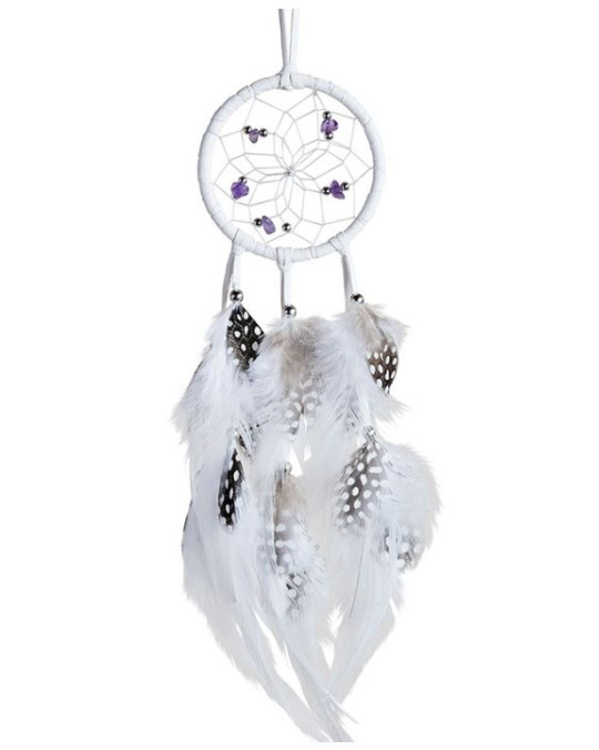 NEU: kleiner Edelstein Traumfänger in Weiss