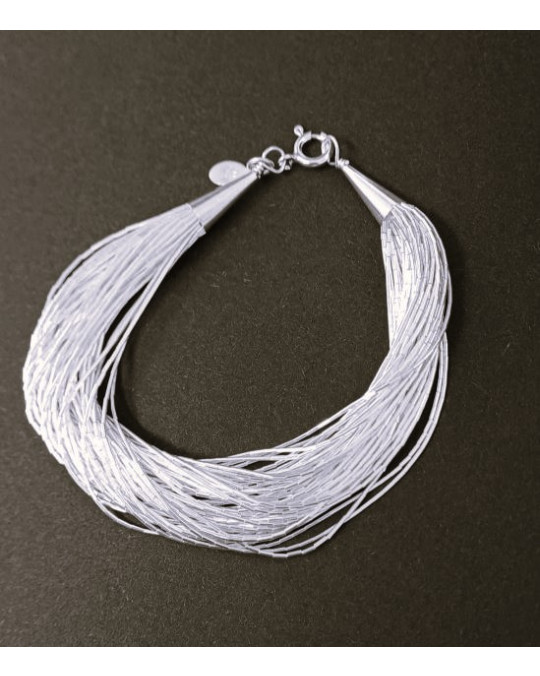 Liquid Silver Armband mit 50 Strängen