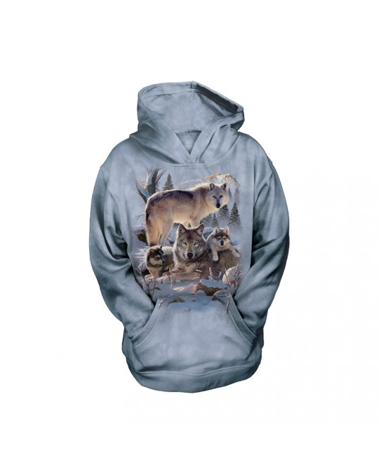 "Wolf Family" Hoodie (Kapuzen-Sweatshirt) für Kinder von The Mountain 