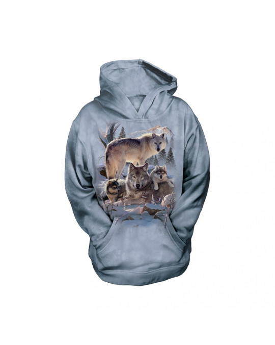 "Wolf Family" Hoodie (Kapuzen-Sweatshirt) für Kinder von The Mountain