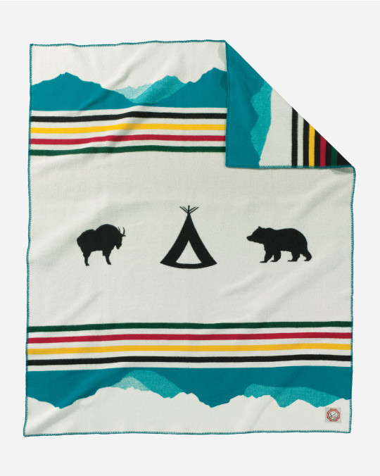 "Crown of the Continent" Pendleton echt Wolle, limited Edition Glacier Park Decke