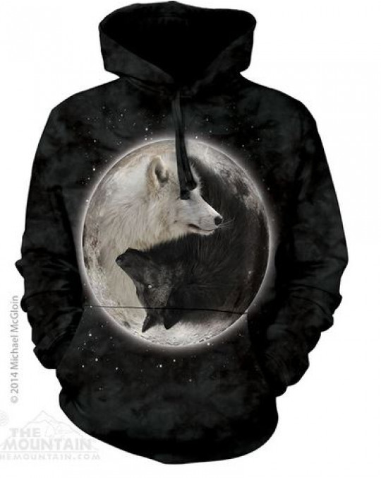 "Yin Yang Wolves" Hoodie (Kapuzen-Sweatshirt)