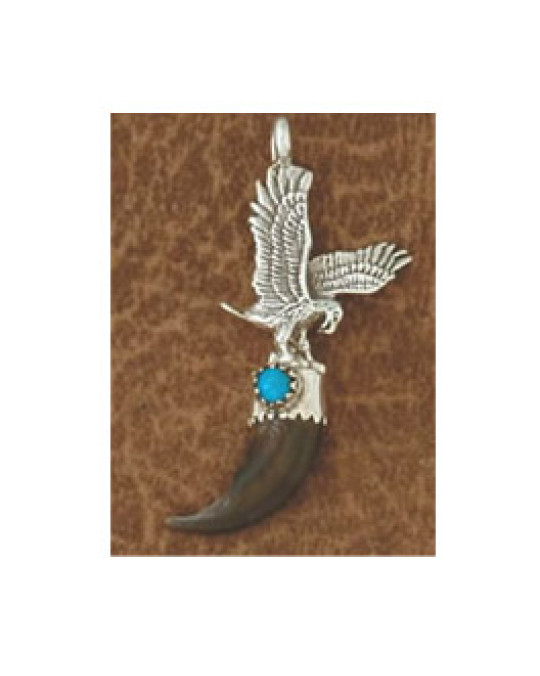 Anhänger Adler mit kleiner Kralle und Türkis