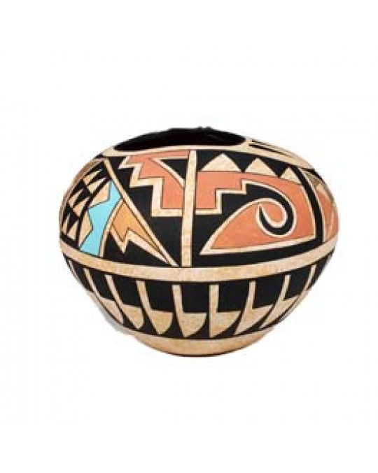 Acoma Pueblo Töpferei "Bearclaw" Vase Bär