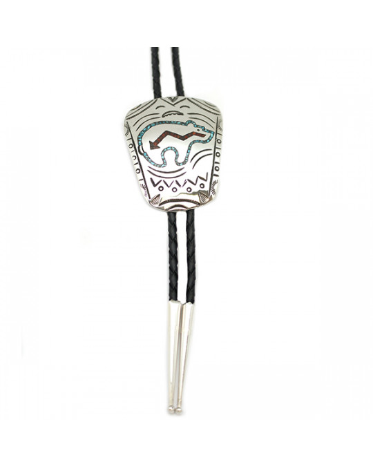 Bolo Tie "Bär mit Herzlinie", Navajo