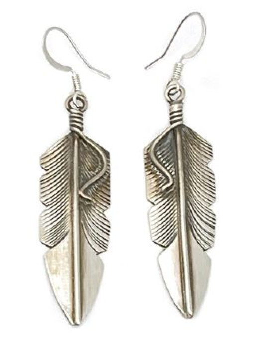 Navajo Ohrringe Federmotiv 