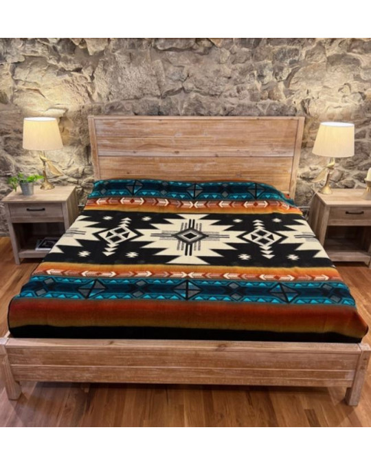 Original Ecuador leichte XL Decke, Bettüberwurf, beidseitig schön!
