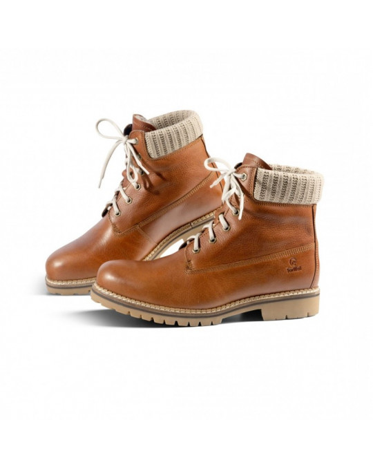 Lammfellstiefel für Damen "Woodland" in Kastanienbraun