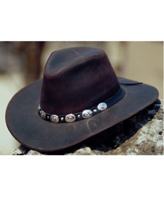 "Western" Lederhut im Outlaw-Stil