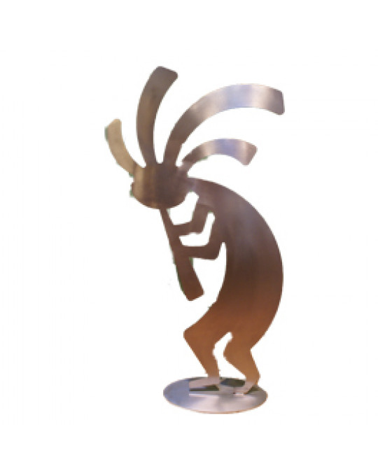 Edelstahl Kokopelli Statuen